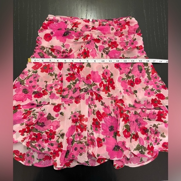 MISA Los Angeles Silk Elisa Floral Mini Skirt - Picture 7 of 9